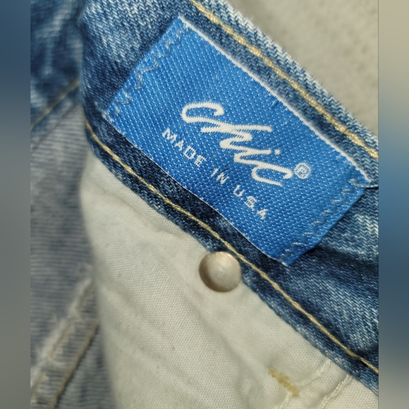 80's Chic Bleach Distressed jeans Sz 8/9L 🇺🇸 - Picture 13 of 14